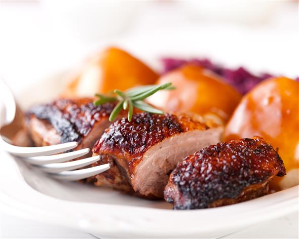 AND STEGT OG UDSKÅRET